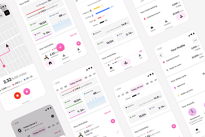 Fitness Tracker - UI exercise fitness fitness app fitness tracker fitness tracker companion goal setting health mobile app mobile ui mobile ux uiux