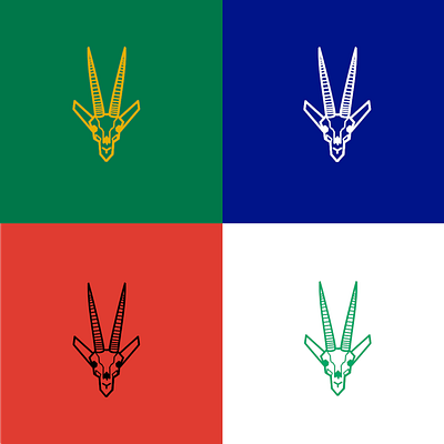 Gazelles animal animal design blue design gazelle gazelles geometric gimp graphic design green illustration minimalist red south africa springbok springboks white