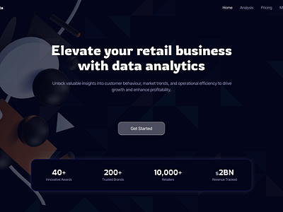 Hero Section Design for a Data Analytics Company design hero section landing page ui ui design ux