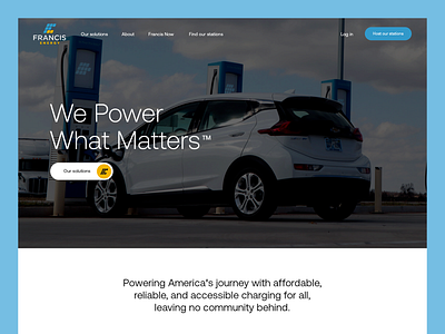 Francis Energy // Web Design electric electric car energy ev ev charging green energy service service company web design