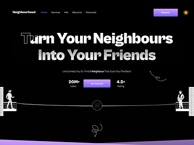 Neighbourhood - Neighbours connecting web application community design making friends neighboursconnecting ui user experience user interface ux web design with same passion