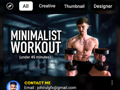 Gym thumbnail Design attractivethumbnail branding creativethumbnail eyecatcahingthumbnail graphic design gymthumbnail minimalisthumbnail modernthumbnail thumbnail youtubethumbnail