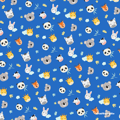 Cute Animal Wildlife Seamless Pattern Vector