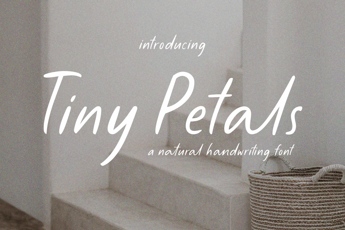 Tiny Petals - Natural Handwritten freebies wedding font