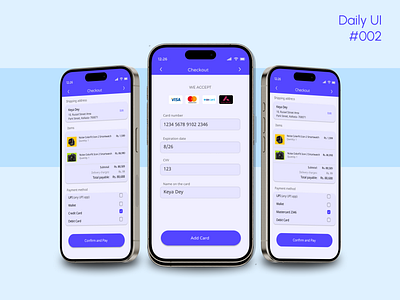 Daily UI 002- Checkout page app daily dailyui design designer figma logo photoshop ui ux website