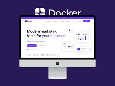 Docker - Framer Template for Business Marketing business clean design framer framer template landing page live website modern no code pixlayer saas ui ui ux ux website