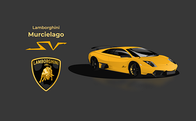 Lamborghini's Murcielago SV 2d illustration graphic design illustration logo ui