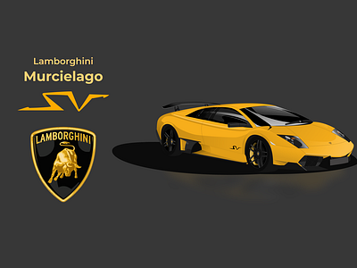 Lamborghini's Murcielago SV 2d illustration graphic design illustration logo ui