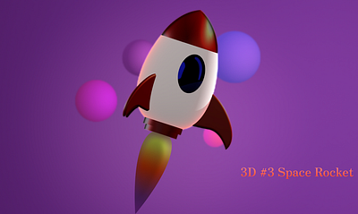3D #3 Space Rocket 3d motion graphics ui