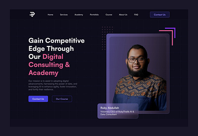 Complete Redesign Website of RubyThalib AI & Data Consultant company design redesign ui website