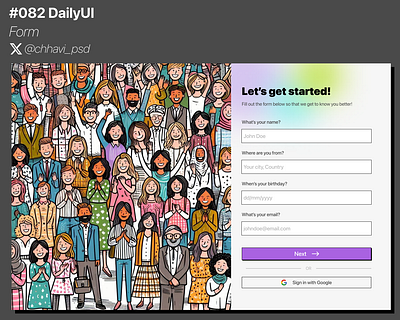 #082_DailUi Form app dailyui design figma form input interface ui web webpage