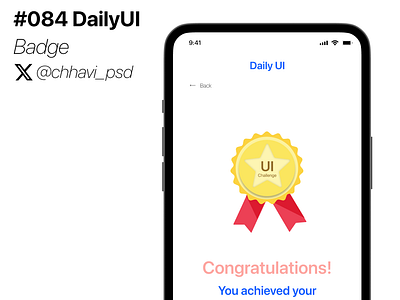 #084_DailyUI Badge app dailyui design figma graphic design interface ui