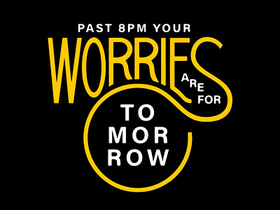 Worries lettering quote type typography worries