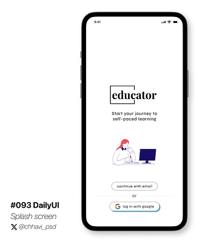 #093_DailyUi Splash Screen app dailyui design figma interface splash screen ui