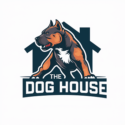 Dog house branding design graphic design illustration logo typography vector