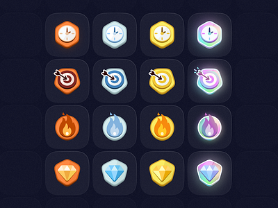 Badges levels, from bronze to shiny ✨ app design badge bronze design game gamedesign gold graphic design holographic illustration level reward shiny silver ui