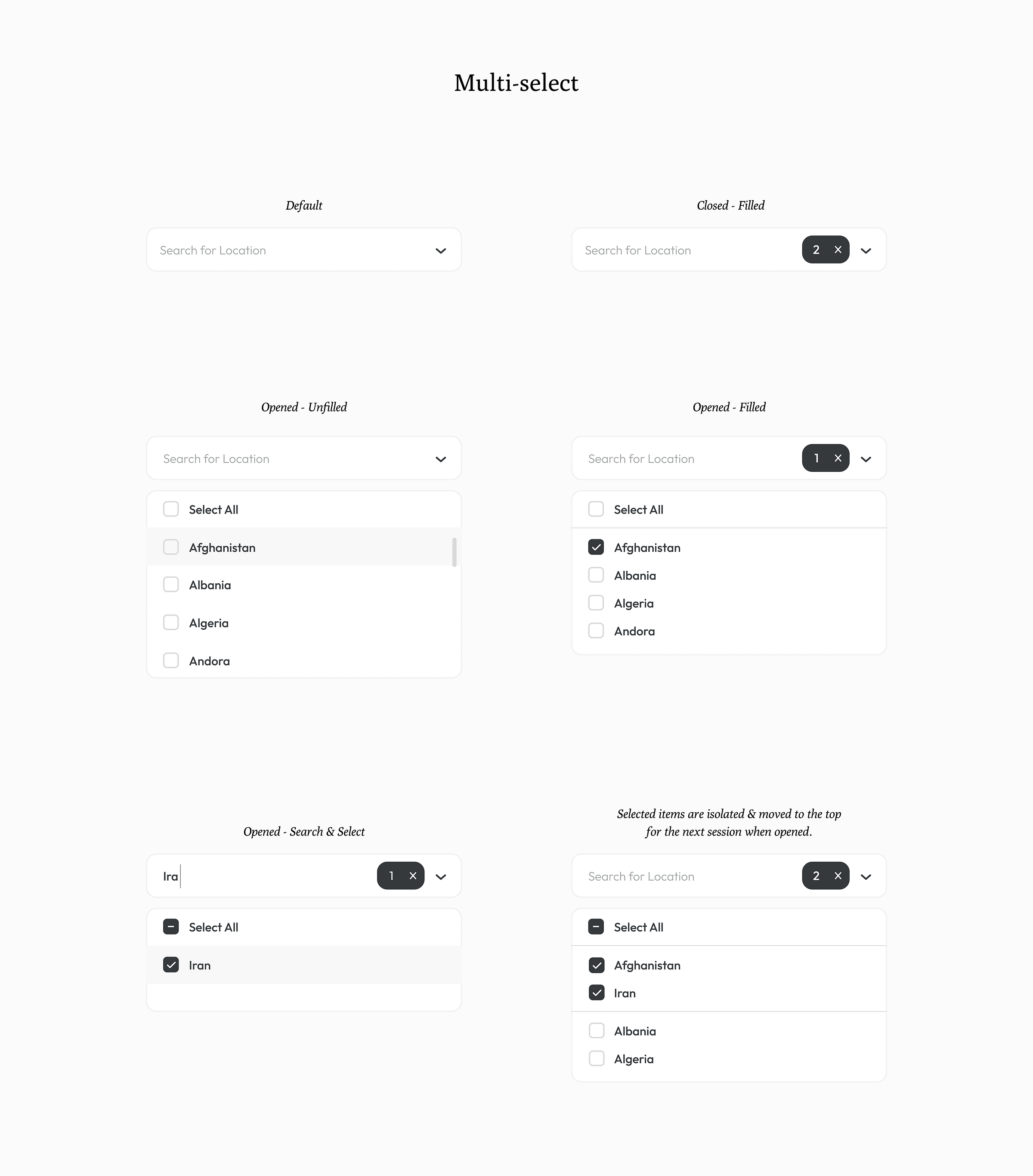 Multi-select Dropdown Design by Sheida Shakeri on Dribbble