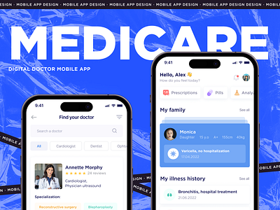 MediCare - Digital Doctor Mobile App UI UX Design android app app application ui best app design best mobile app design health app ios app design iphone app medical app mobile mobile app design mobile app design agency mobile app template mobile app ui mobile app wireframe mobile ux modern app ui top app development companies web ui