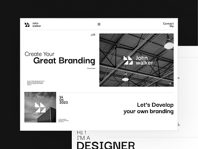 Personal Portfolio website | branding brutalism clean clean ui design landing landing page minimal minimalist design modern modern minimal portfolio professional ui ux web design