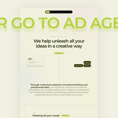 Ad. - An Ad agency design ui ux webdesign