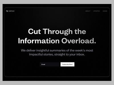 Unfold - Newsletter website branding design graphic design newsletter ui ux web design website