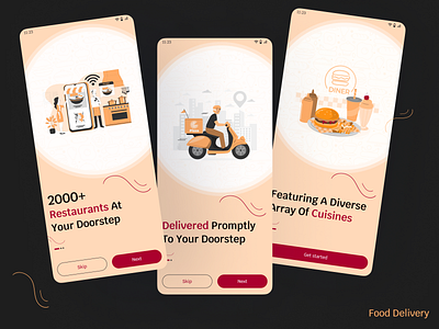 Food Delivery Mobile App app app design cart culinarydelightsapp delivery app food and drink food delivery app lunch meal order menu mobile mobile app order restaurant shipping ui ui design uiux usercentric