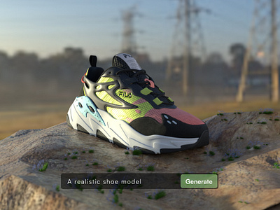 Innovative 3D Shoe Model Created Using Generative AI 3d 3d model shoe 3d modeling 3d modeling company 3d modeling services 3d rendering ai ar design genai product visualization vr