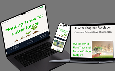 Eco plant branding responsive ui