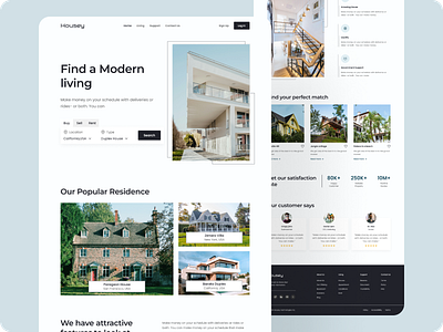 Real Estate Landing Page Design branding graphic design home design interior design landing page design living web design modern design real estate real estate design rent website ui ux web design website design