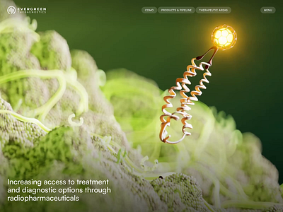 Website for a biotech company Evergreen animation biotech website pharma pharmaceutical website science website technology website web design