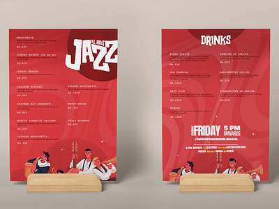 Menu Design For Jazz Event menu design jazznight photoshop