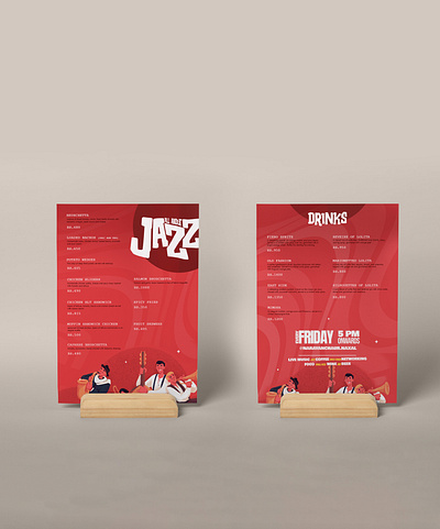 Menu Design For Jazz Event menu design jazznight photoshop