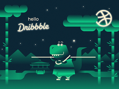 Hello Dribbble! design graphic design illustration vector