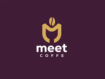 Coffee Elegance The Minimal 'M' Logo Concept for Meet Coffee graphic design logo minimaldesign motion graphics