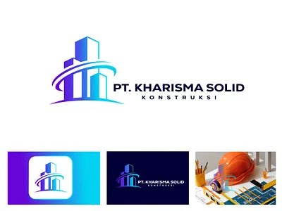 The Elegant Building Logo for PT. Kharismasolid branding buildingicon graphic design logo