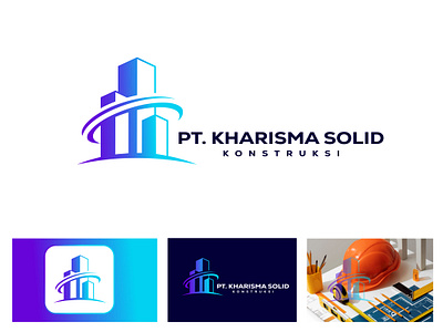 The Elegant Building Logo for PT. Kharismasolid buildingicon