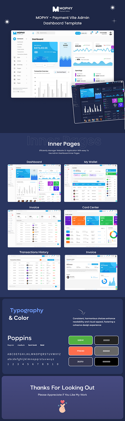 Mophy - Payment Vite Admin Dashboard Template admin dashboard animation branding creative design digital marketing dribbble post illustration insta post logo product design social media marketing template ui ui design uiux user experience user interface ux design website