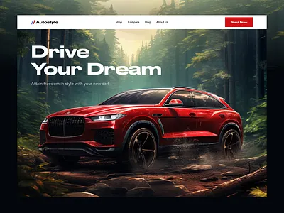 AutoStyle - Car Dealership Website Design ai generated images auto website automotive autostyle car dealership car listing clean design hero section landing page modern design responsive design uiux user experience web design