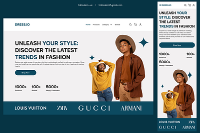 Clothing Store Website design landing page uiux uiux design webdesign
