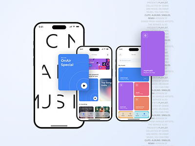 OnAir Music | Mobile App UI Design app branding design figma mobile app music prototyping ui user interface user research ux wireframing