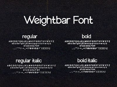 New Font - Weightbar Font type custom font design font font creator inspiration joeyadrianto jrraystudio modern font new new font professional font typography weightbar weightbar font