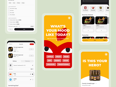 Cidrerie App UIX Concept app delivery food illustration interface mobile ui uix ux
