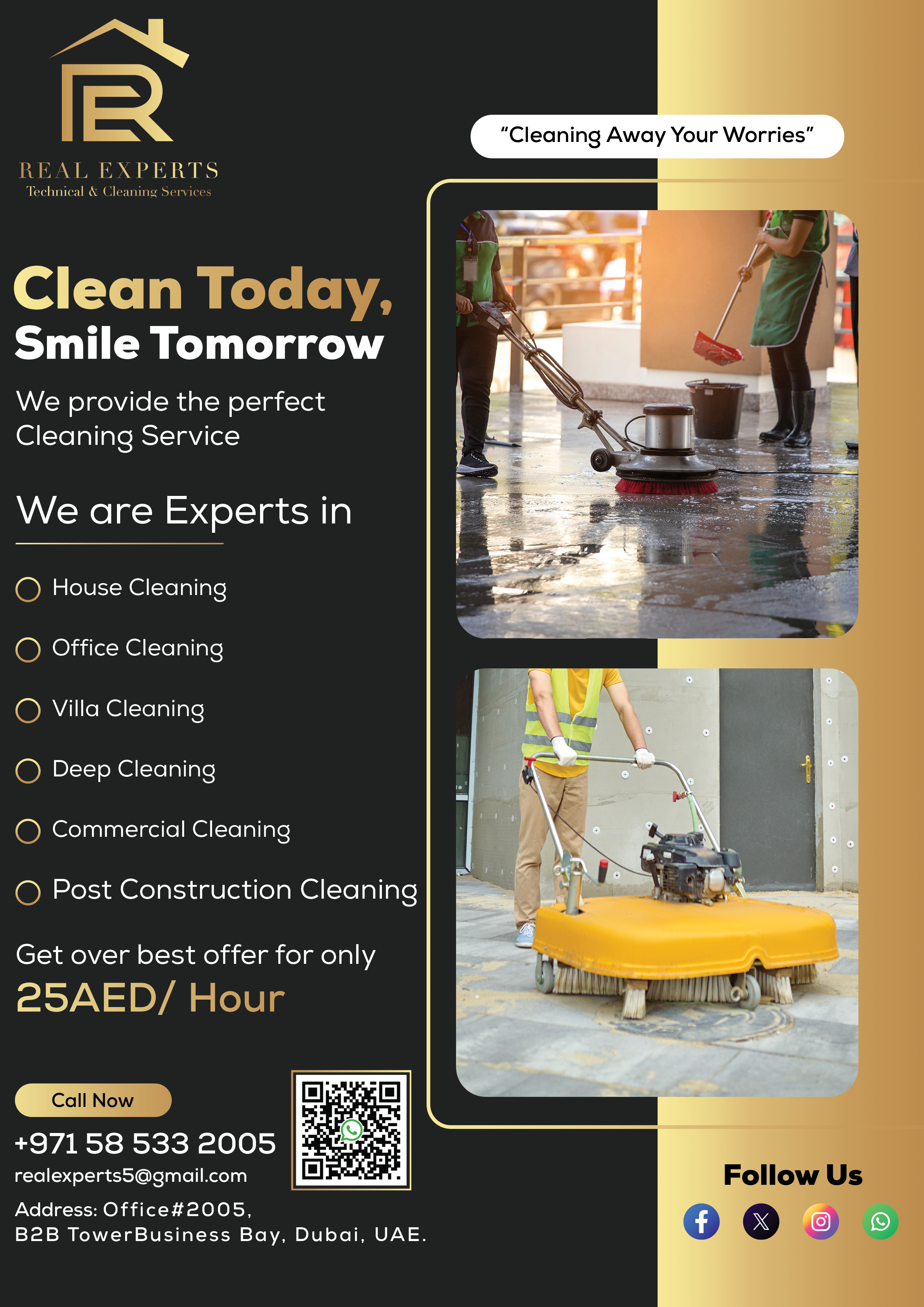 Brochures For Real Experts Technical & Cleaning Services brandidentity branding brochures business creative design designer graphic design graphicdesign illustration logo logodesign logotype marketing print design printing typography vector