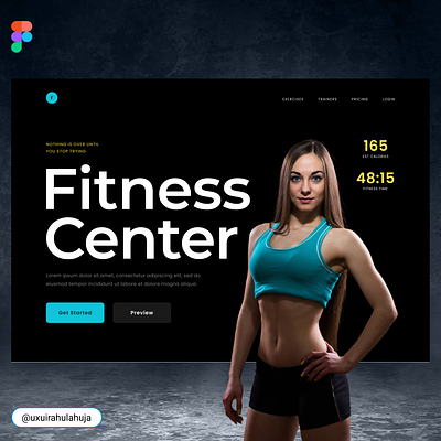 Hero section for fitness web design design fitness fitness website graphic design hero section ui web design website design