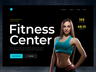 Hero section for fitness web design design fitness fitness website graphic design hero section ui web design website design
