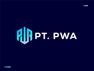 The PWA Logo in Geometric Form branding elegantlogo graphic design logo