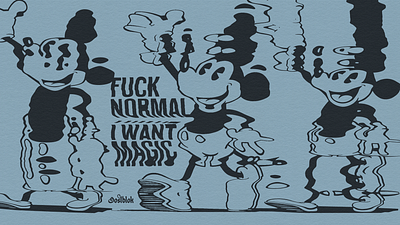 Fuck Normal, I want magic design disney distort magic mickey scan scan effect vector