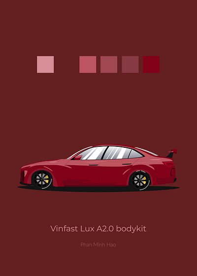 Vinfast Lux A2.0 2d illustration graphic design illustration
