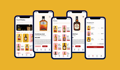 Vecal Whiskey UI figma mobile mobile app product design ui
