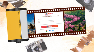 Snapshot: Photography Contest Registration Page beginner contest signup creative film roll photography contest ui